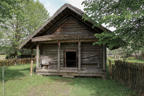 Fototapeta Lithuanian rural old building