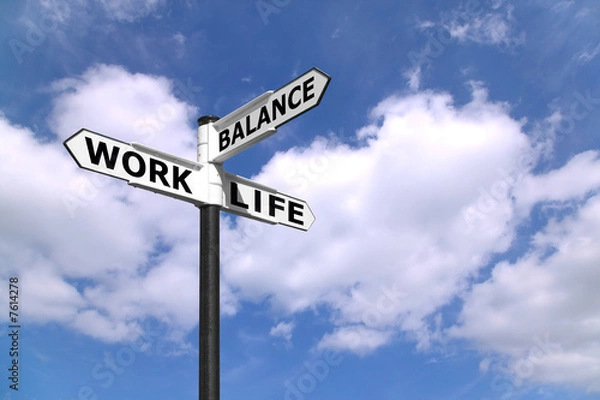 Obraz Drogowskaz Work Life Balance