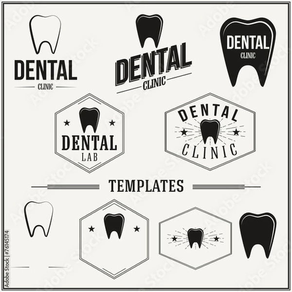 Obraz Vintage insignias and logotypes set.