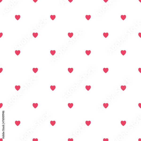 Fototapeta Seamless pattern with hearts. Valentine's vector texture