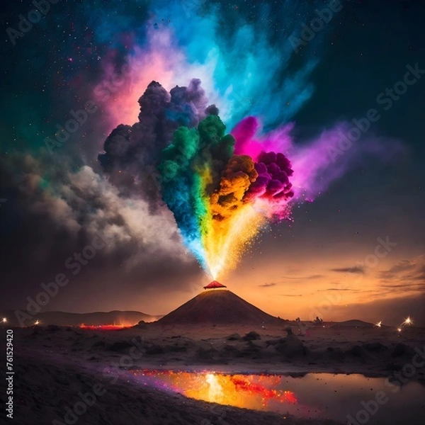 Obraz Volcan colorido