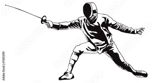 Obraz Fencing.Vector illustration