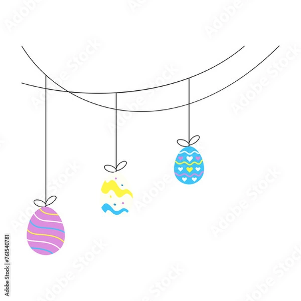 Fototapeta Hanging easter egg decoration