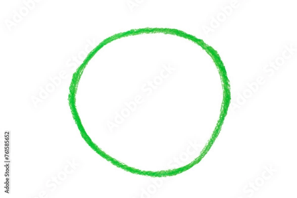 Fototapeta Hand drawn green doodle isolated on transparent background. Design element.