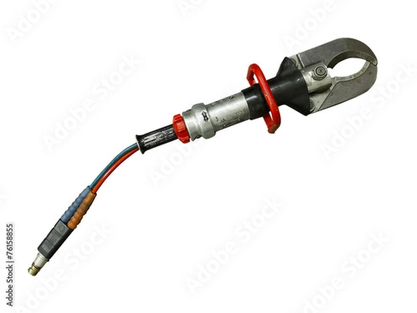 Obraz Hydraulic jaws isolated on white