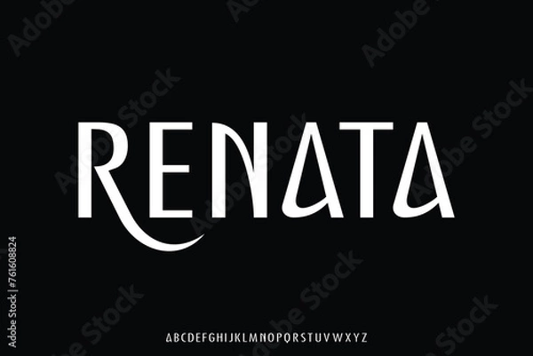 Fototapeta Decorative retro style sans serif alphabet display font vector