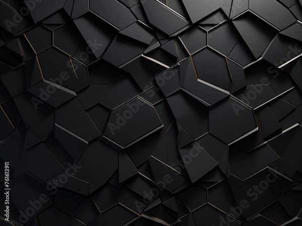 Fototapeta Tessellated design on black. AI Generation.