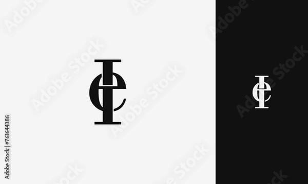 Fototapeta initial letter ei or ie  lowercase joined uppercase,logo vektor design