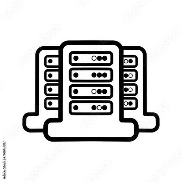 Fototapeta server data icon, eps vector illustration