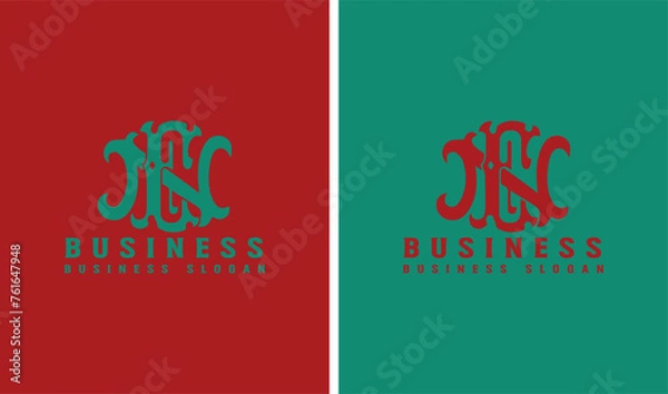Fototapeta Vintage Alphabet, vector logo of hand-drawn medieval, ornate initial alphabet letters. Luxury design of Beautiful royal font for card, invitation, monogram, label, logo