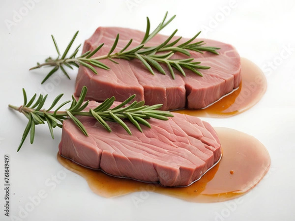 Obraz raw beef steak with rosemary