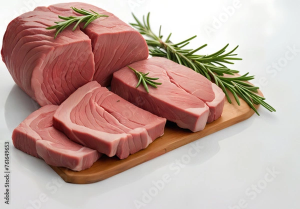 Obraz raw beef steak with rosemary
