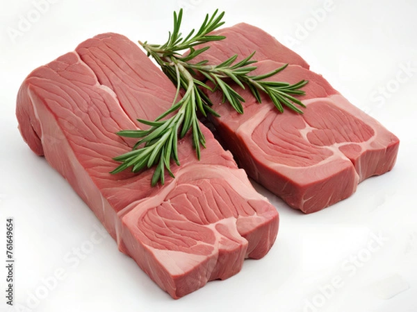 Obraz raw beef steak with rosemary