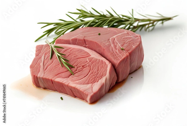 Obraz raw beef steak with rosemary