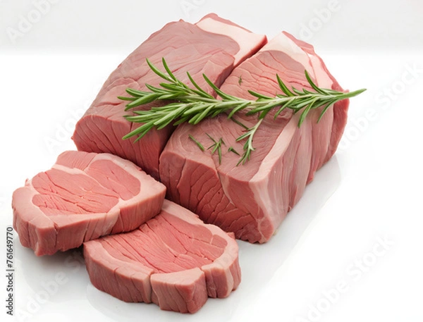 Obraz raw beef steak with rosemary