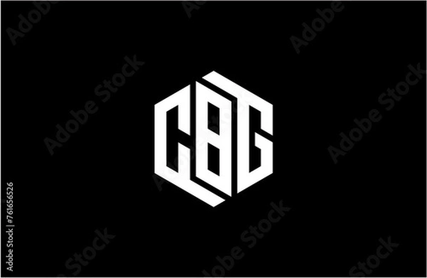 Fototapeta CBG creative letter logo design vector icon illustration