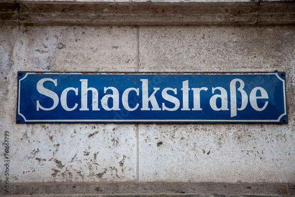 Obraz Schackstraße Straßenschild