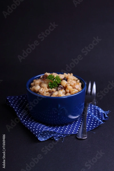 Obraz pearl barley with mushrooms