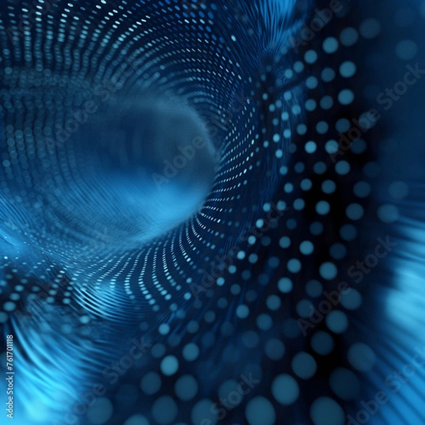 Obraz Blue digital mesh vortex background 005