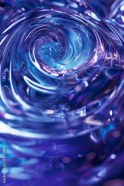 Obraz abstract blue liquid whirlpool background 003