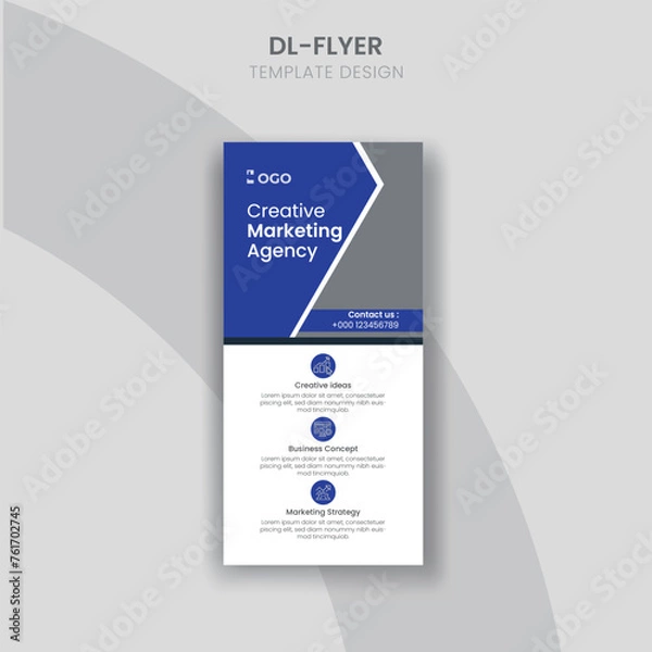 Fototapeta Corporate Business Dl Flyer Template Sample Unique Concept design ,Business Rack Card Creative Vector for Promotion