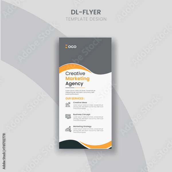 Fototapeta Corporate Business Dl Flyer Template Sample Unique Concept design ,Business Rack Card Creative Vector for Promotion