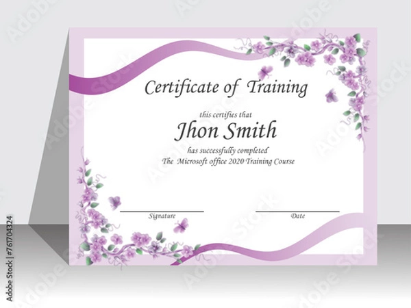 Obraz Modern certificate design template