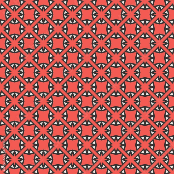 Fototapeta Multi color seamless abstract pattern. Background and backdrop. Multi Colored. Colorful ornamental design. Colored mosaic ornaments. Vector graphic illustration.