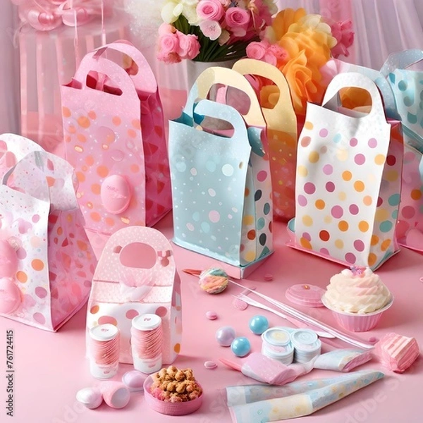 Obraz pink box with ribbon