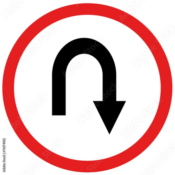 Obraz u turn sign