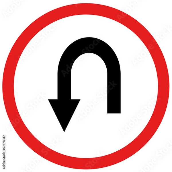 Obraz u turn sign