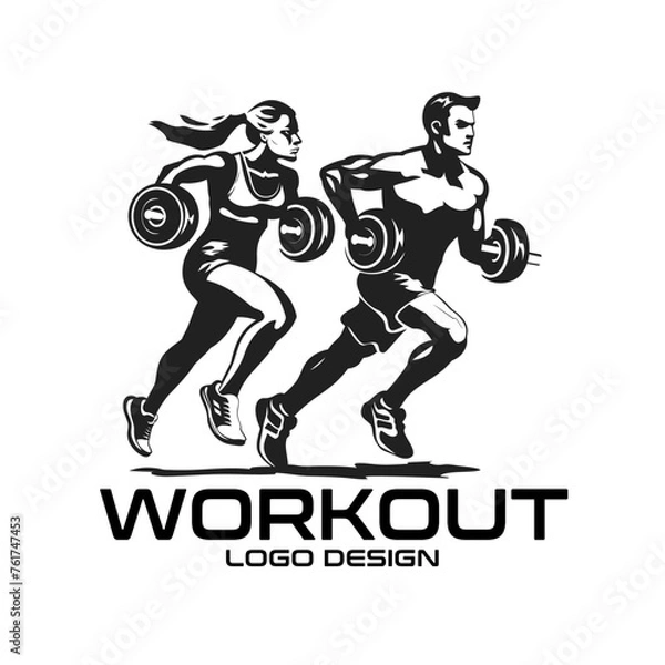 Fototapeta Workout Vector Logo Design