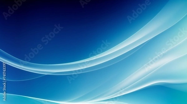 Fototapeta Chic cerulean curves intersect gracefully within a gradient 