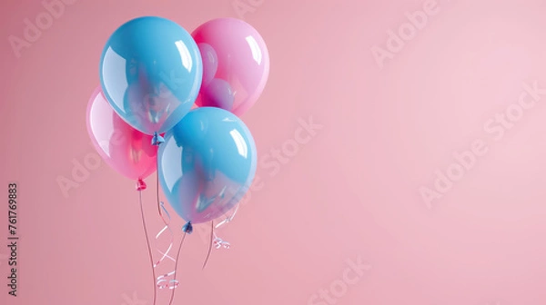 Obraz pink and blue balloons