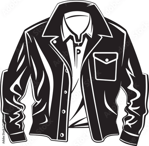 Obraz UrbanEdge Vector Black Logo Design for Stylish Outerwear CityChic Iconic Emblem of Urban Style