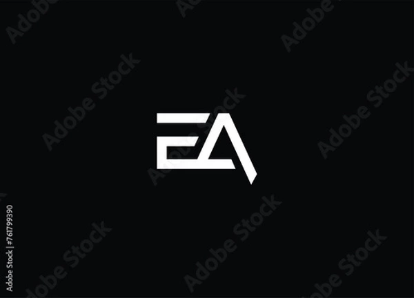 Fototapeta EA Monogram Letter  Logo Design vector template
