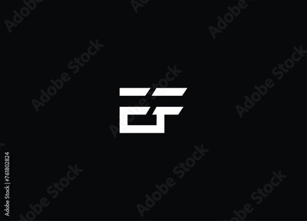 Fototapeta EF  Monogram Letter  Logo Design vector template