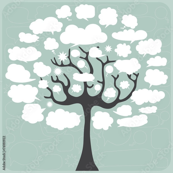 Fototapeta Cloud bubble tree