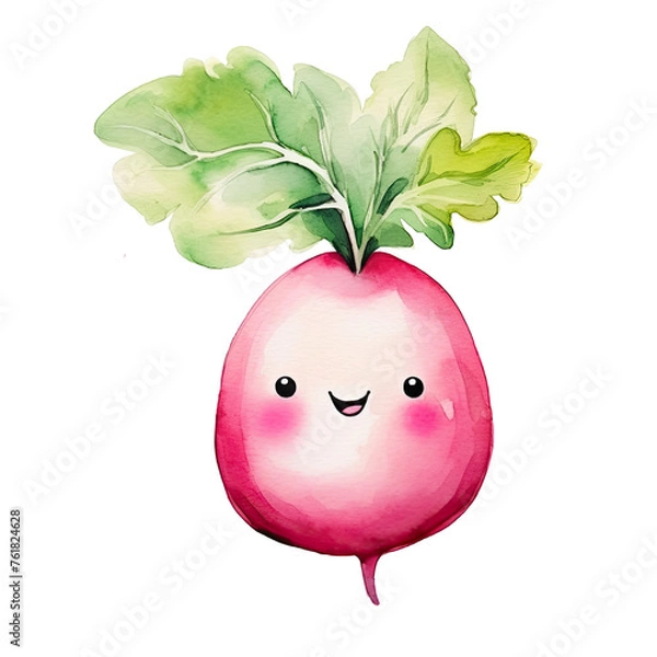 Obraz cute vegetable watercolor