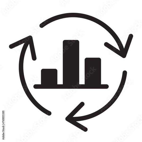 Obraz continuous improvement glyph icon