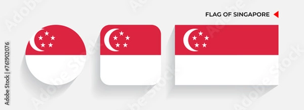 Obraz Singapore arranged in round, square and rectangular shapes