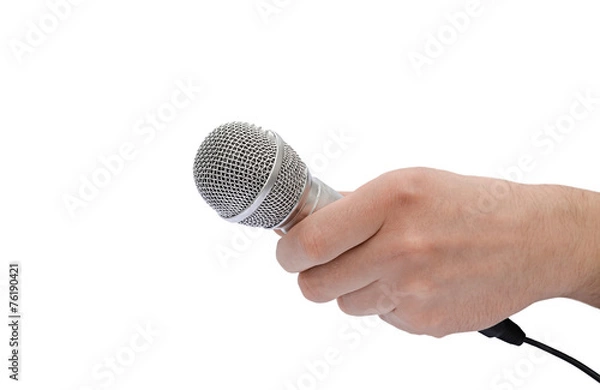 Obraz microphone in a hand