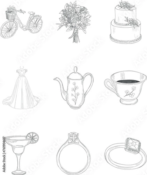 Obraz Drinks Vectors