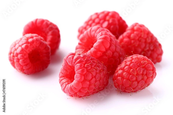 Fototapeta Ripe raspberry in closeup