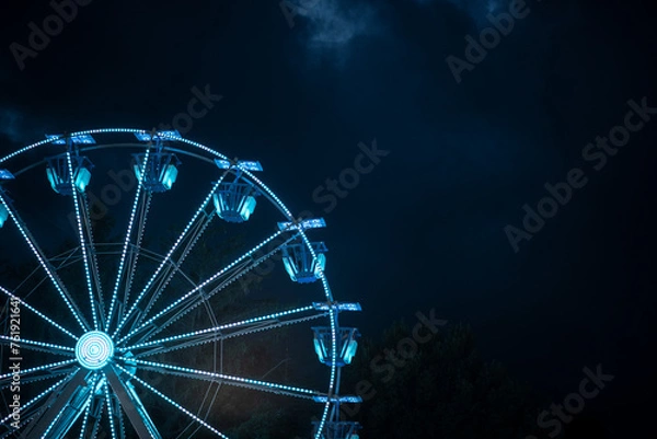 Obraz ferris wheel in the night