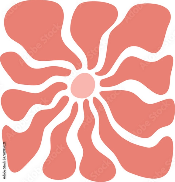 Fototapeta Distorted Flower Illustration