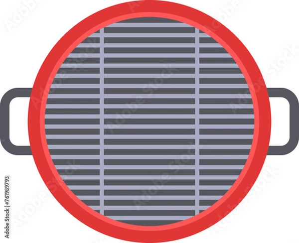 Obraz Charcoal grill illustration
