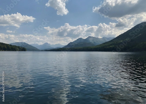 Obraz lake_and_mountains