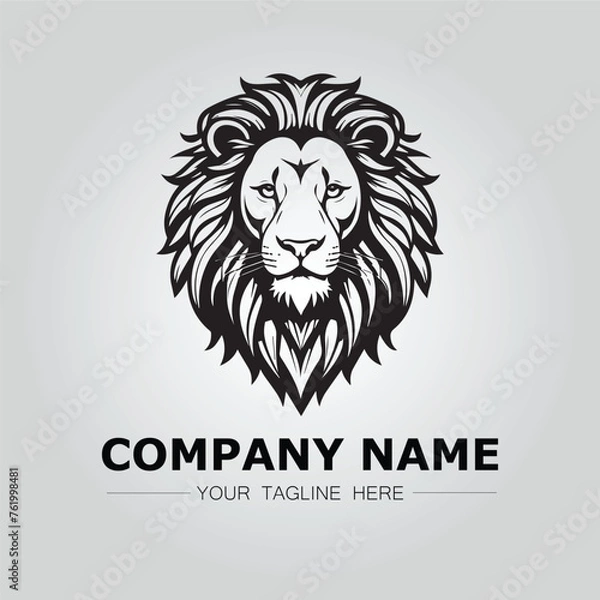 Obraz Head lion logo company design illustration vector image