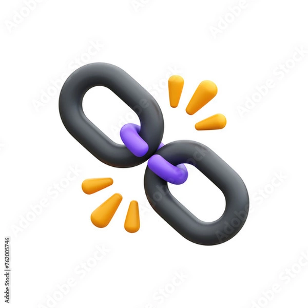 Fototapeta link error 3d icon